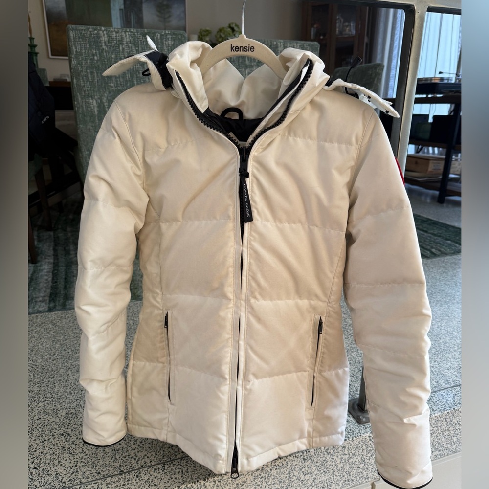 Canada Goose Chelsea White Parka Jacket